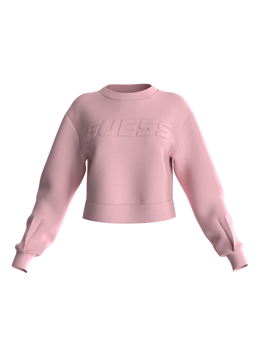 Guess Açık Pembe Kadın Bisiklet Yaka Sweatshirt V3BQ15K7UW2G63P-CINDRA CN