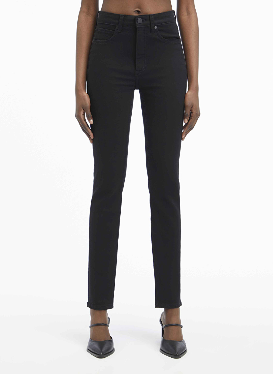 Calvin Klein HIGH RISE SKINNY INFINITE BLACK Yüksek Bel Skinny Paça Normal Siyah Kadın Denim Pantolon