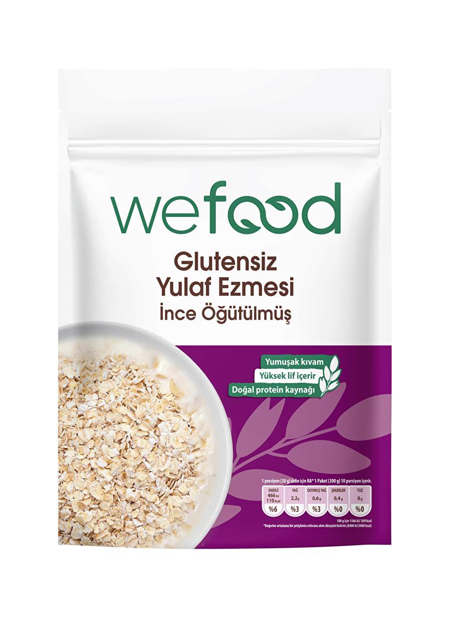 Wefood  İnce Öğütülmüş Glütensiz Yulaf Ezmesi  300 Gr