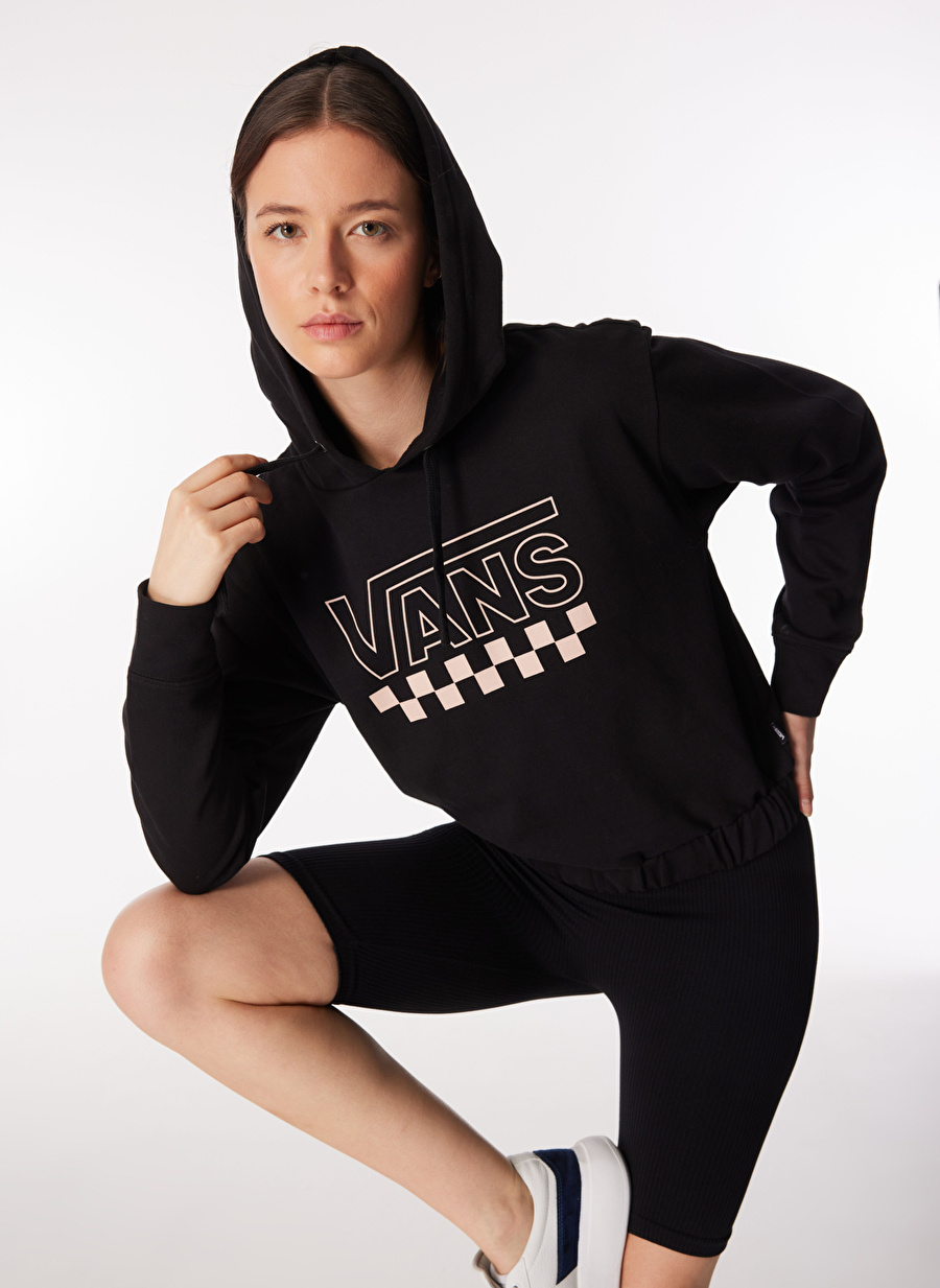 Vans Siyah Kadın Yuvarlak Yaka Sweatshirt VN000FMQBLK1 CHECKOUT PULLOVER F