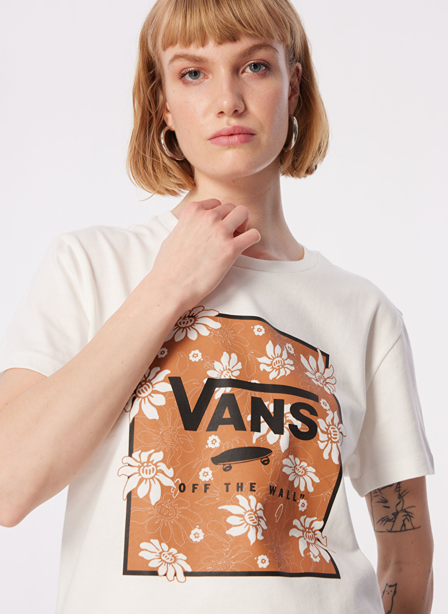 Vans Bej Kadın T-Shirt VN000GGWFS81 TROPIC FILL FLORAL