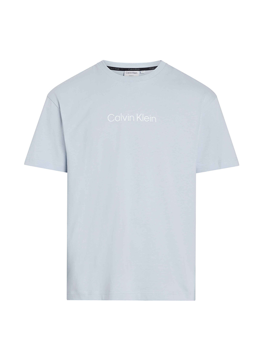 Calvin Klein Bisiklet Yaka Mavi Erkek T-Shirt K10K111346CGK