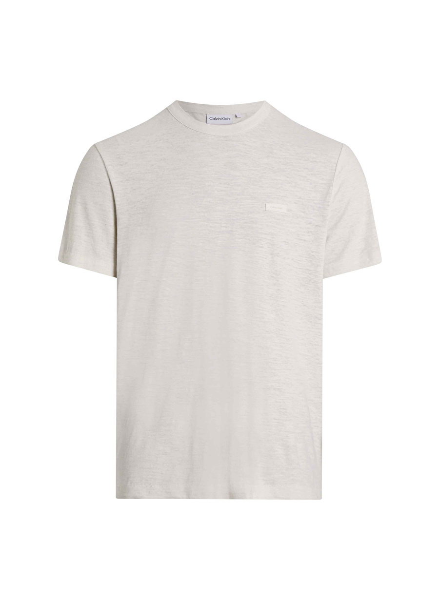 Calvin Klein Bisiklet Yaka Beyaz Erkek T-Shirt K10K112509YAH