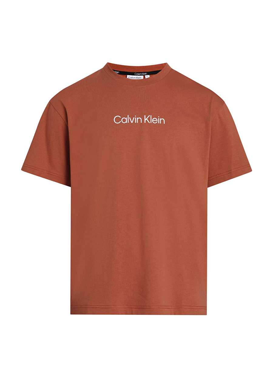 Calvin Klein Bisiklet Yaka Turuncu Erkek T-Shirt K10K111346S0B