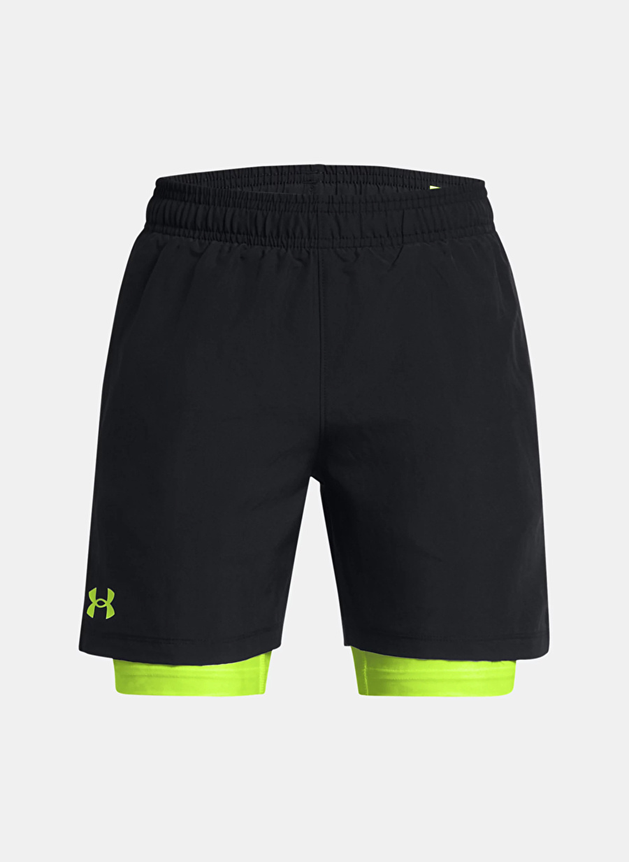 Under Armour Siyah Erkek Çocuk Şort 1383342-001-UA Woven 2in1 Shorts