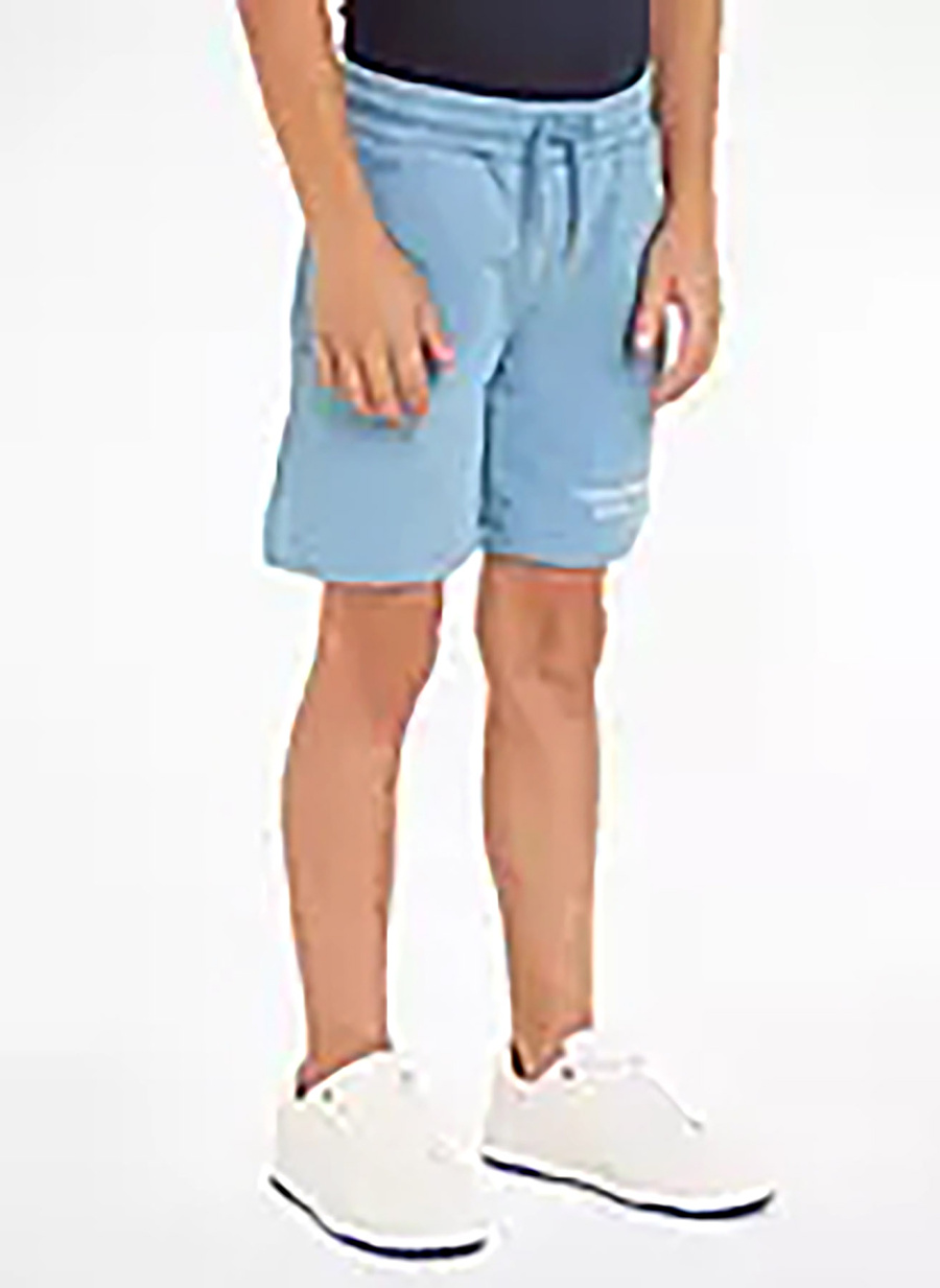 Calvin Klein Normal Mavi Erkek Şort CKJ STACK LOGO JOGGER SHORTS