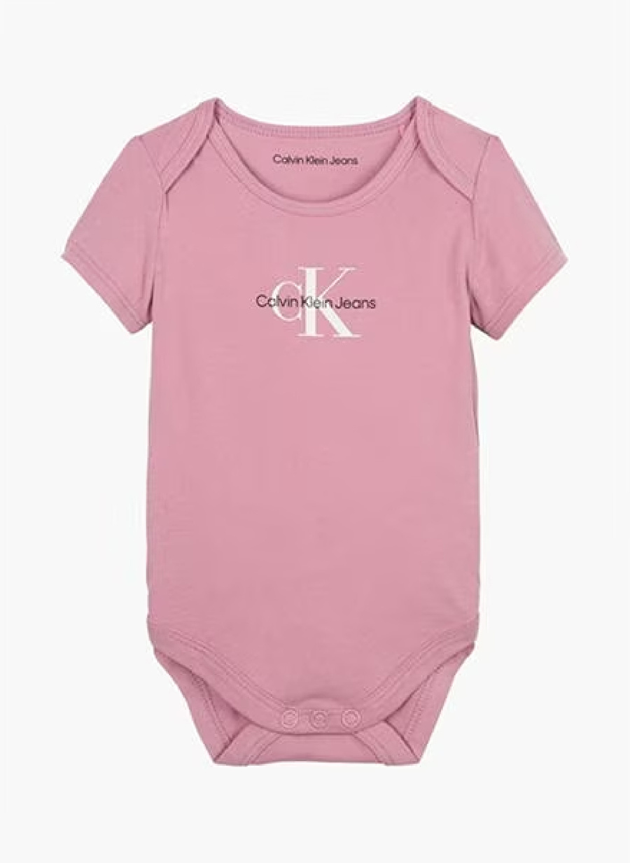 Calvin Klein Pembe Unisex Body MONOGRAM SS BODY