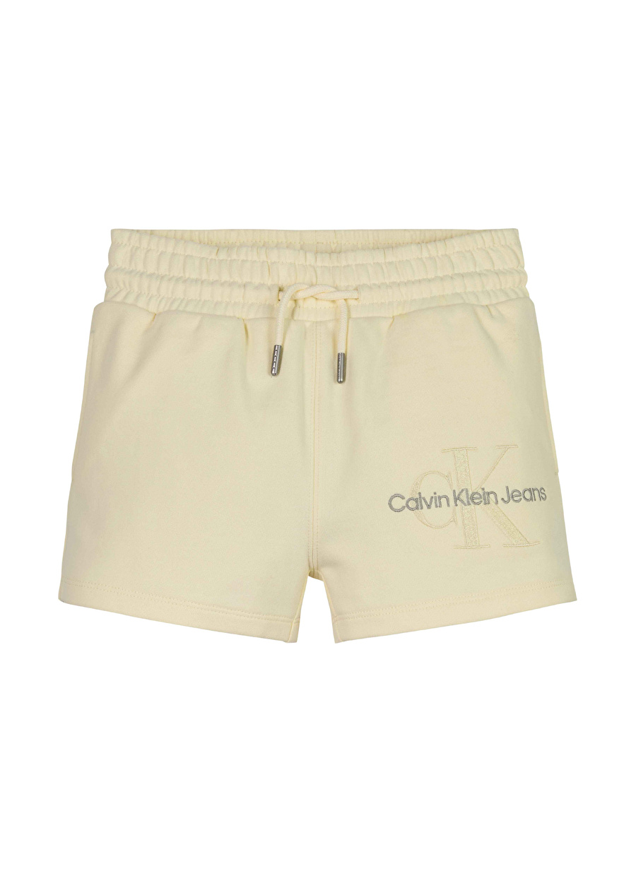 Calvin Klein Normal Beyaz Unisex Şort Takım GRADIENT LOGO T-SHIRT SHORTS SET