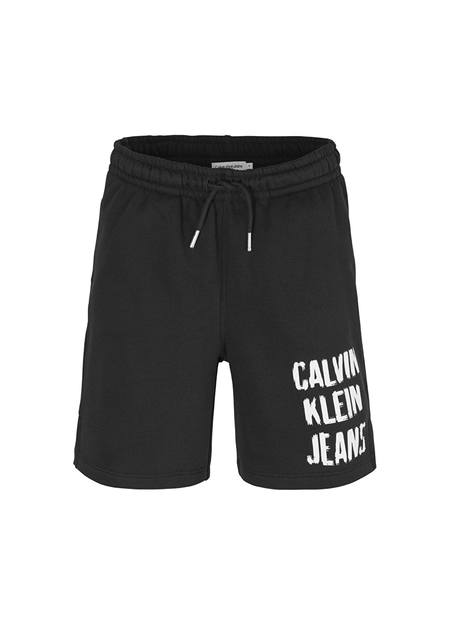 Calvin Klein Normal Siyah Erkek Şort PIXEL LOGO RELAXED SHORTS