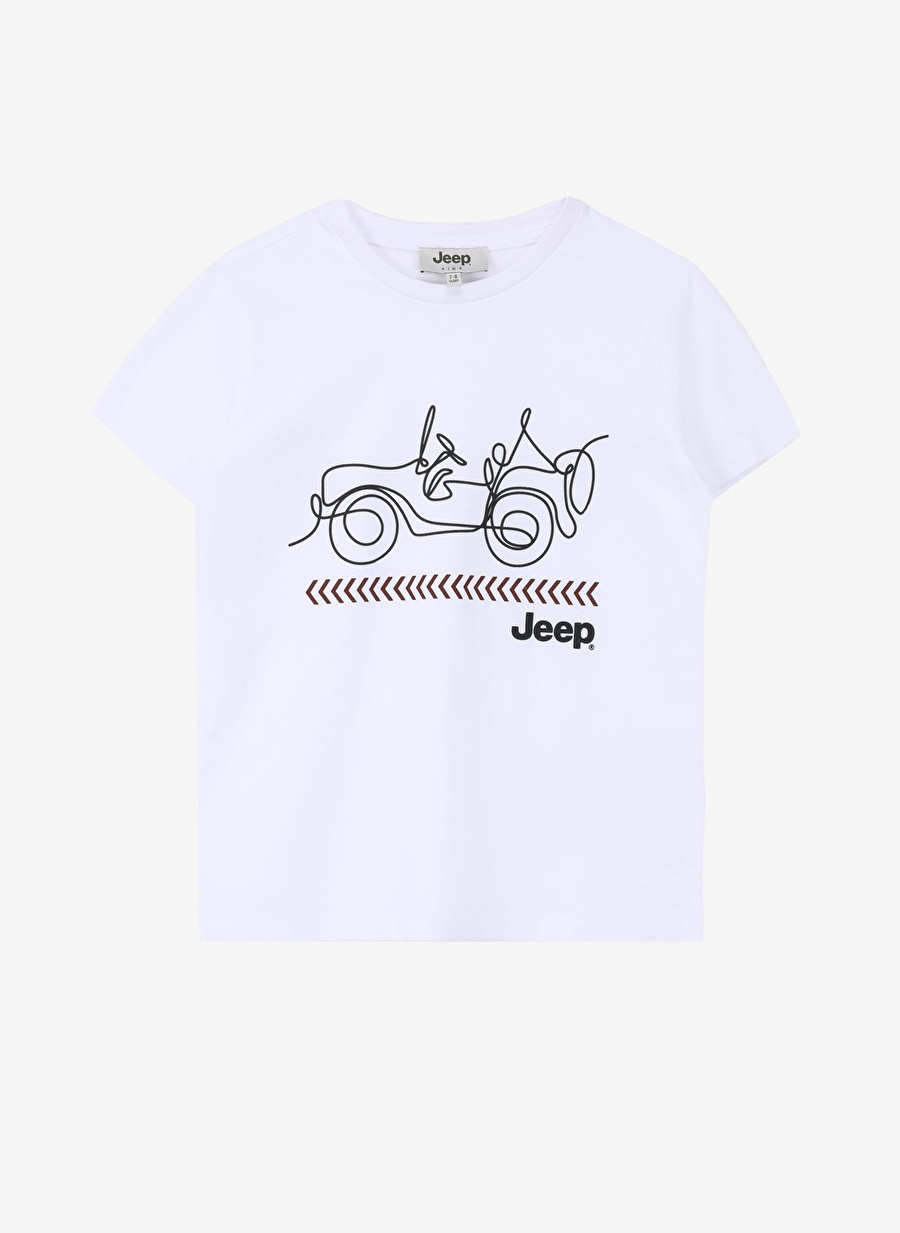 Jeep Baskılı Ekru Erkek Çocuk T-Shirt C4SB-TST4030