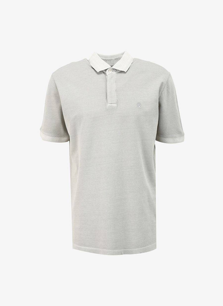 Brooks Brothers Polo Yaka Gri Erkek T-Shirt BBSS24MTS002