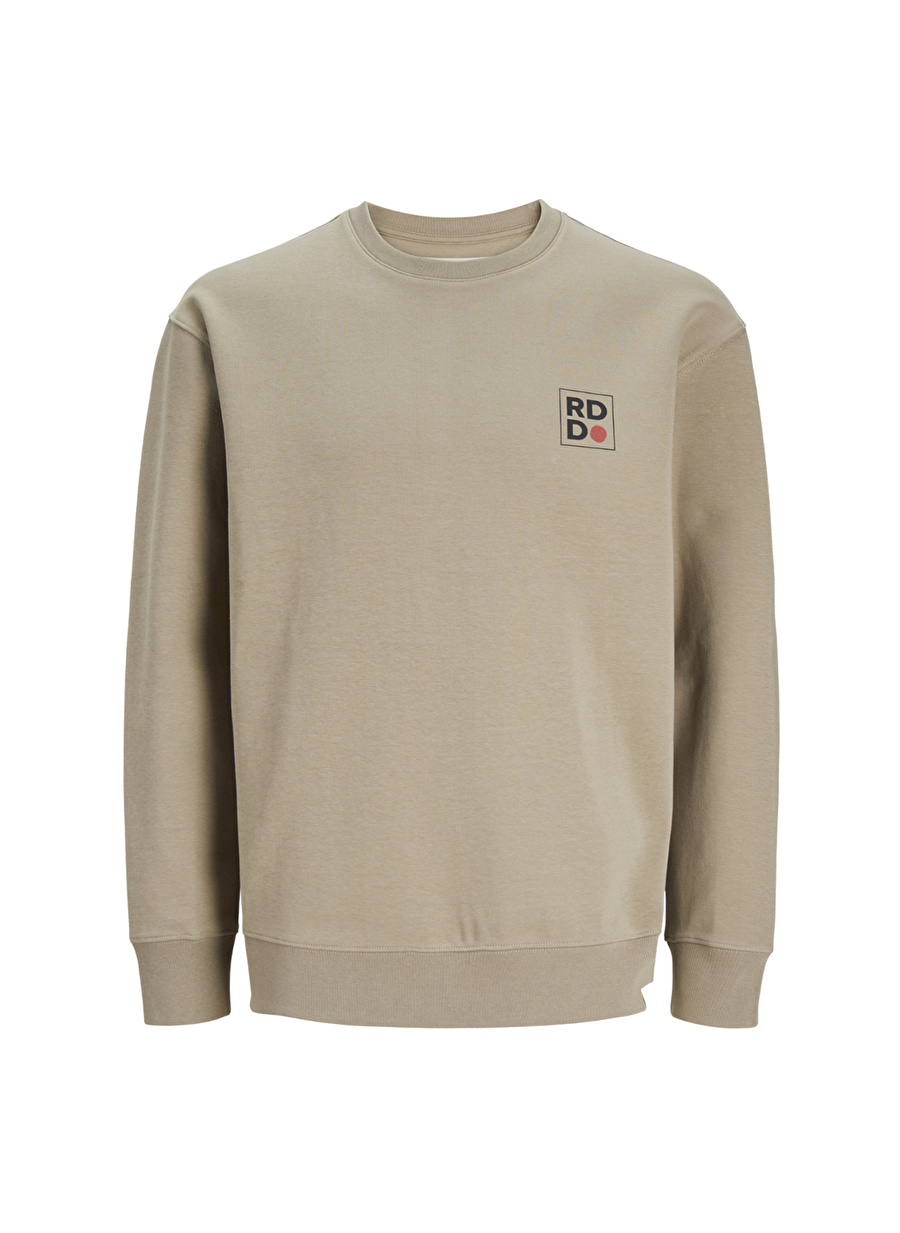 Jack & Jones Bisiklet Yaka Kahve Erkek Sweatshırt 12230356_RDDDEAN SWEAT CREW NECK L