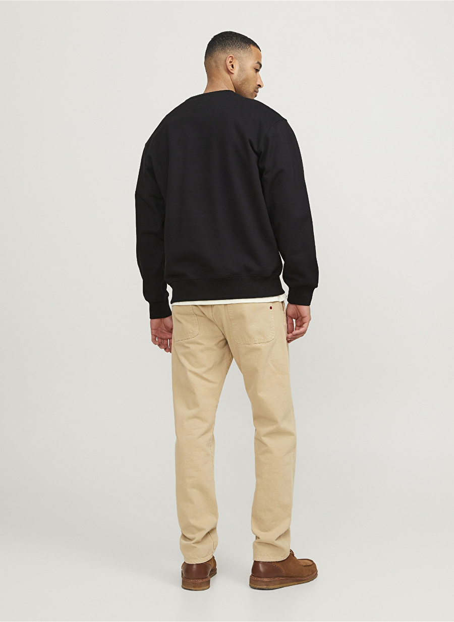 Jack & Jones Bisiklet Yaka Siyah Erkek Sweatshırt 12253391_RDDWILLIE SWEAT CREW NECK