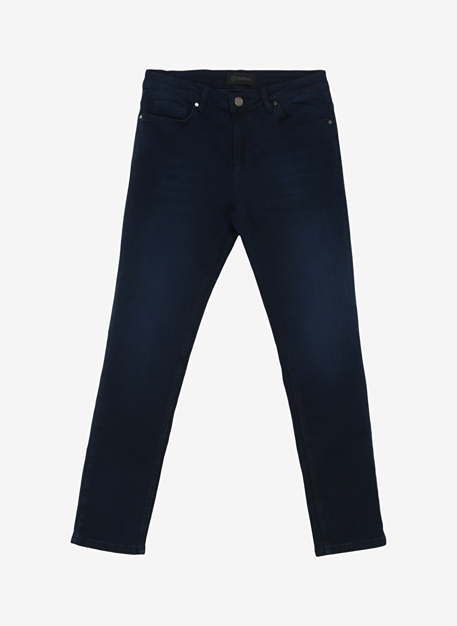 Network Normal Bel Düz Paça Slim Fit Lacivert Erkek Denim Pantolon 1090696