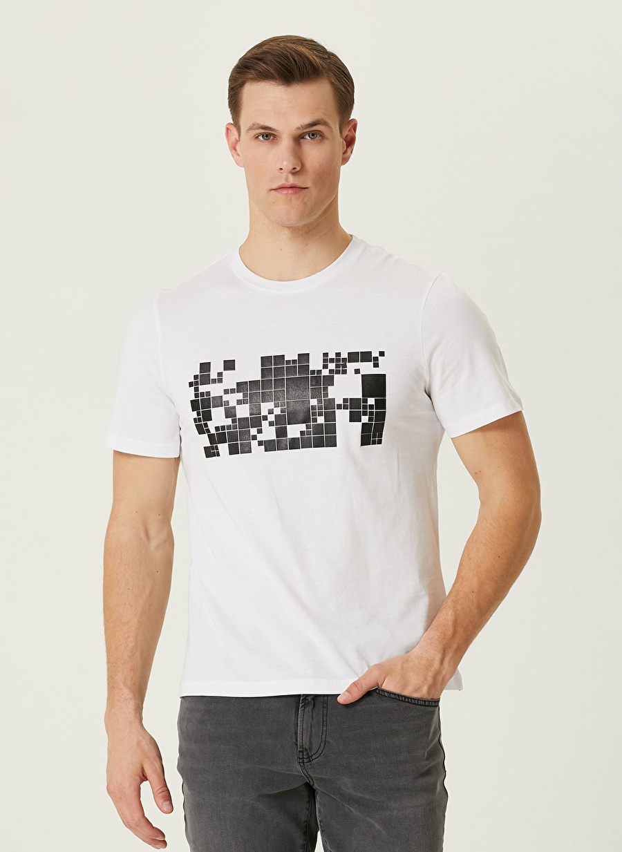 Network Bisiklet Yaka Beyaz Erkek T-Shirt 1090798