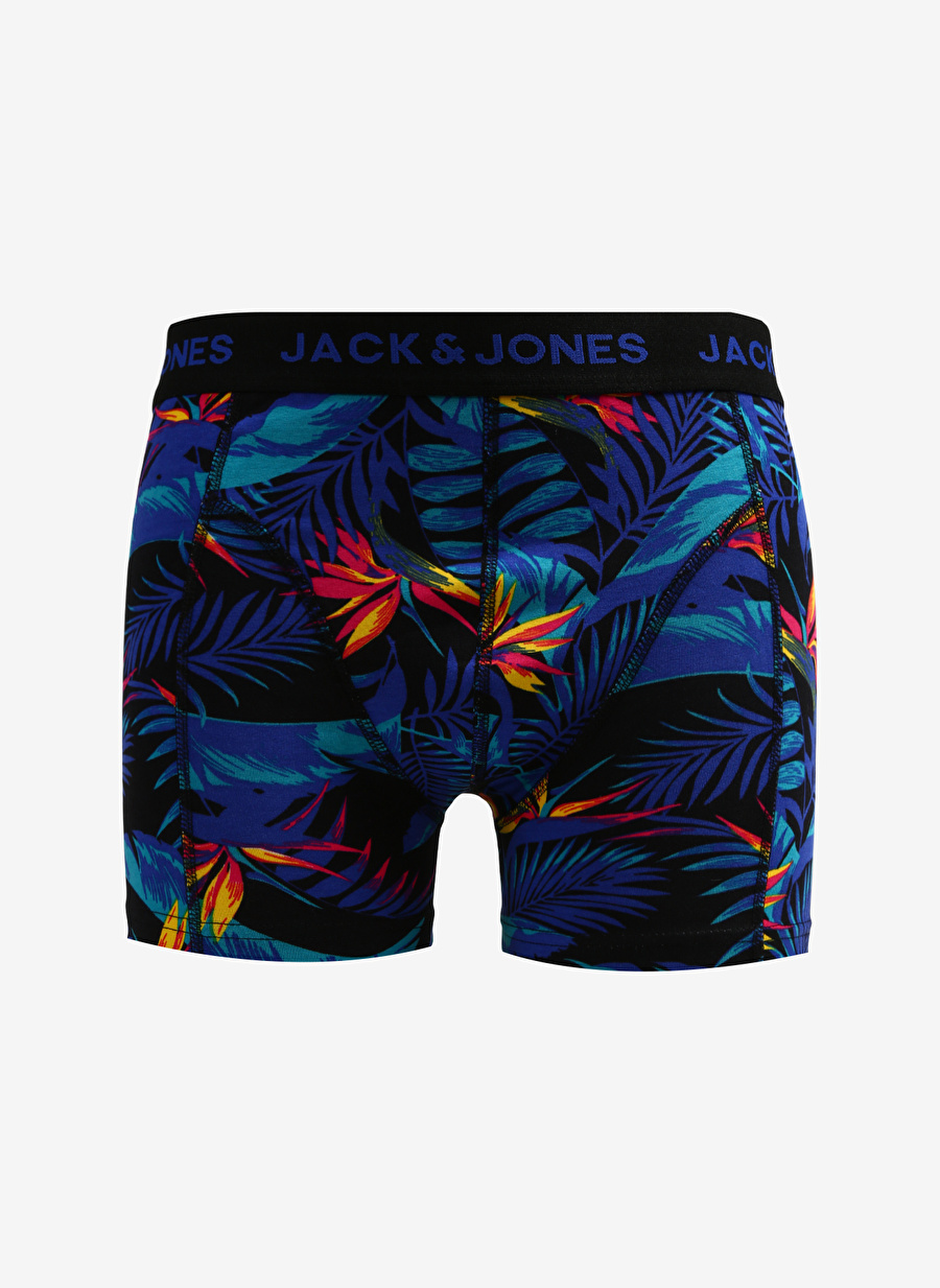 Jack & Jones Siyah Erkek Boxer 12262241_JACBLUE LEAVES TRUNK TRY