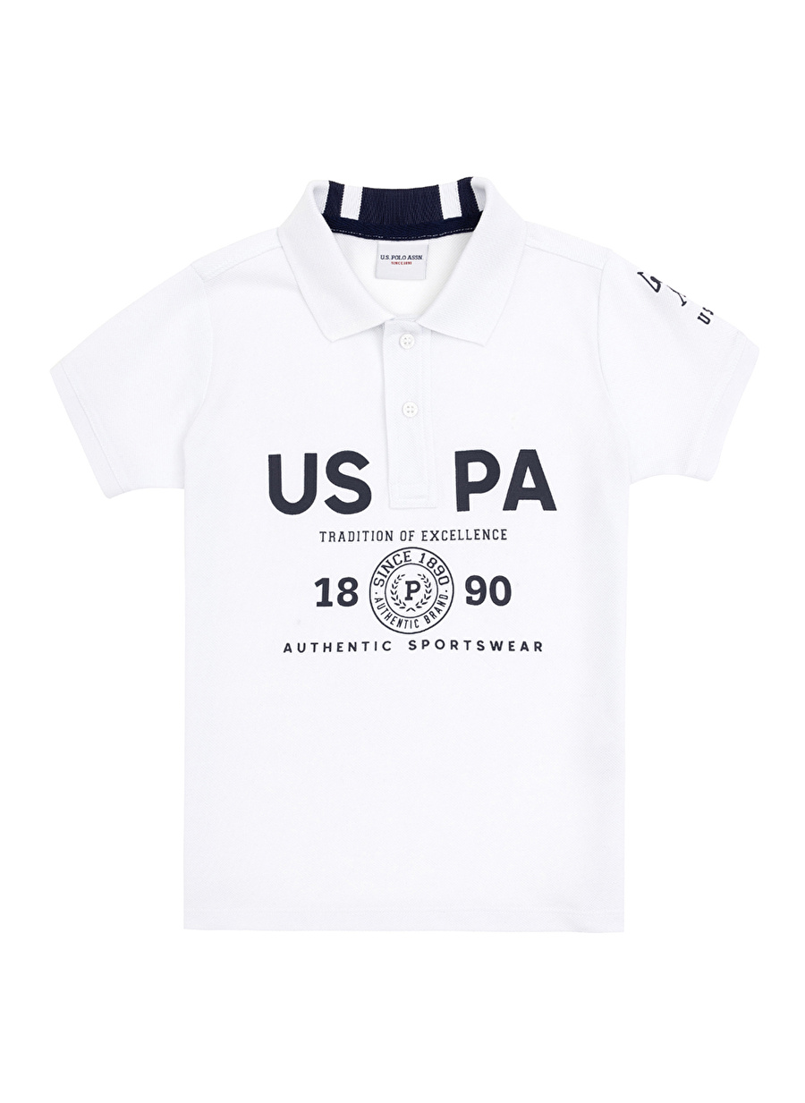 U.S. Polo Assn. Beyaz Erkek Çocuk Regular Fit Polo T-Shirt T-MANCAKIDS_1