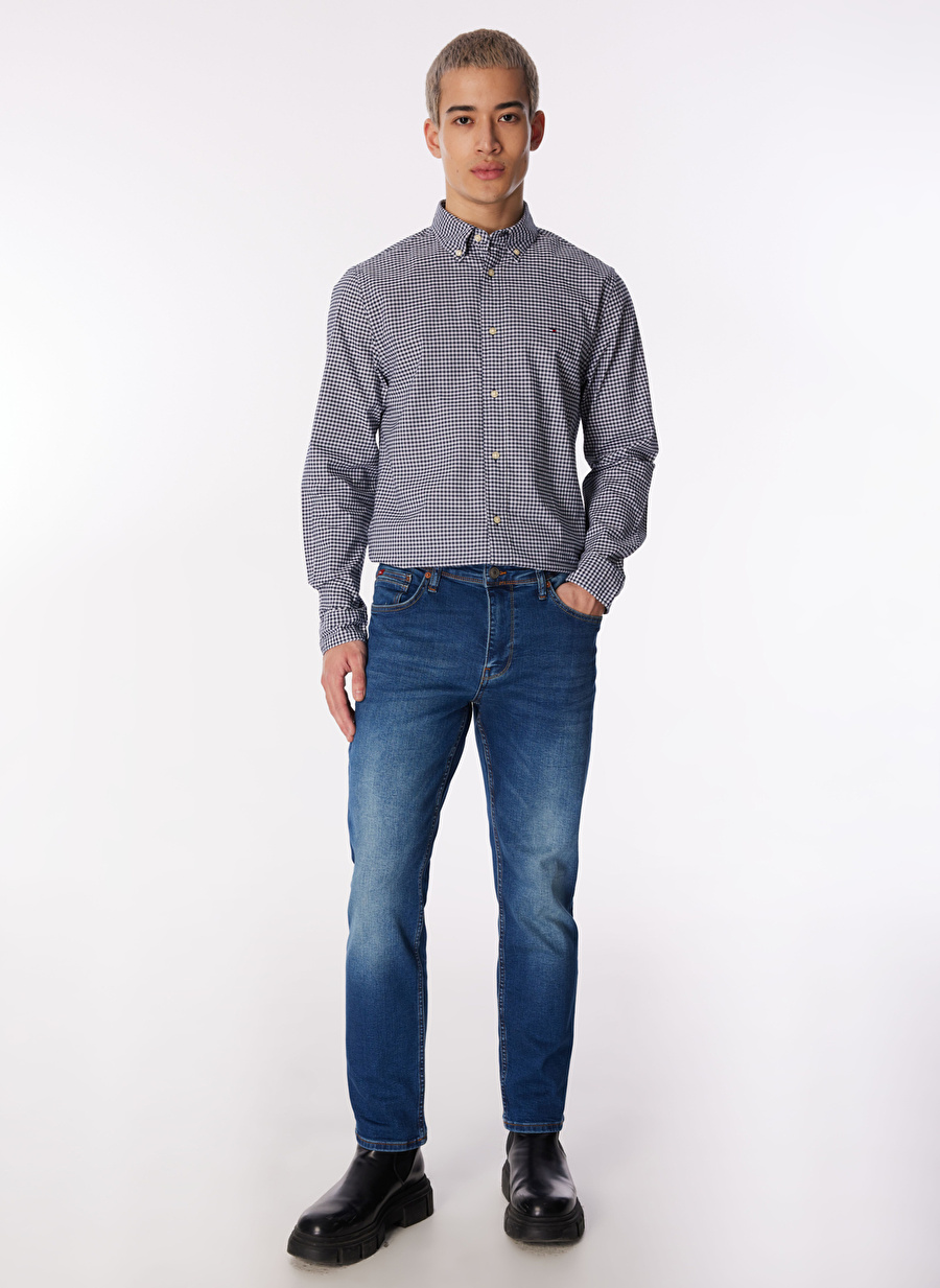 Lee Cooper JAGGER ELLERY BLUE M Normal Bel Slim Fit Erkek Denim Pantolon 242 LCM 121025