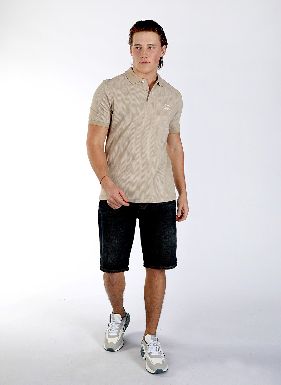 Lee Cooper Bej Erkek Polo T-Shirt 242 LCM 242032 NAVAGOİ BEJ