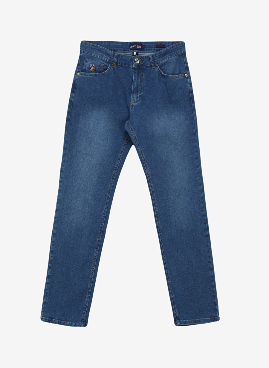 U.S. Polo Assn. Normal Bel Normal Paça Relaxed Koyu Mavi Erkek Denim Pantolon CHEDI- U