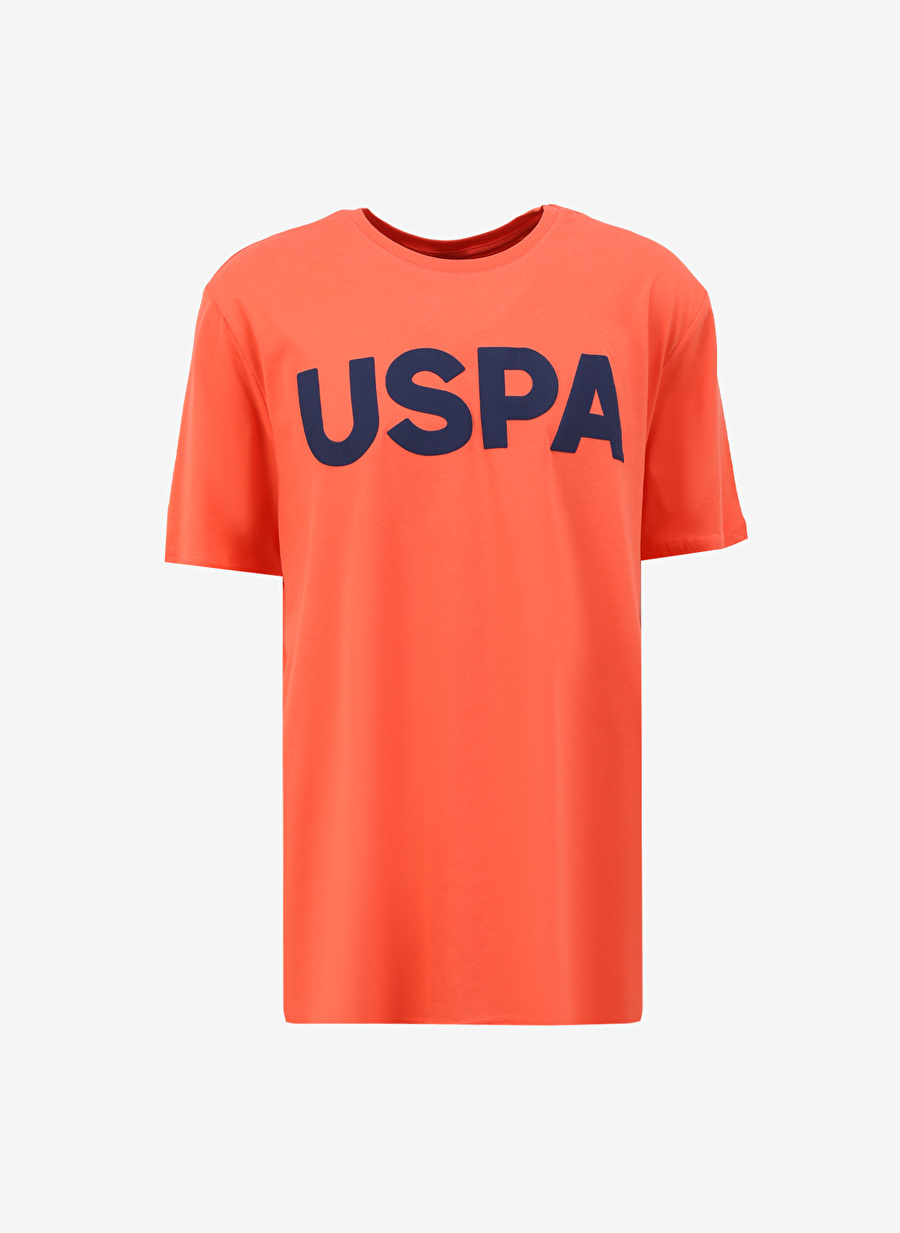 U.S. Polo Assn. Bisiklet Yaka Nar Çiçeği Erkek T-Shirt GEARTIY024