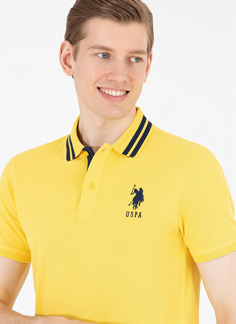 U.S. Polo Assn. Koyu Sarı Erkek Polo T-Shirt GSD01IY023