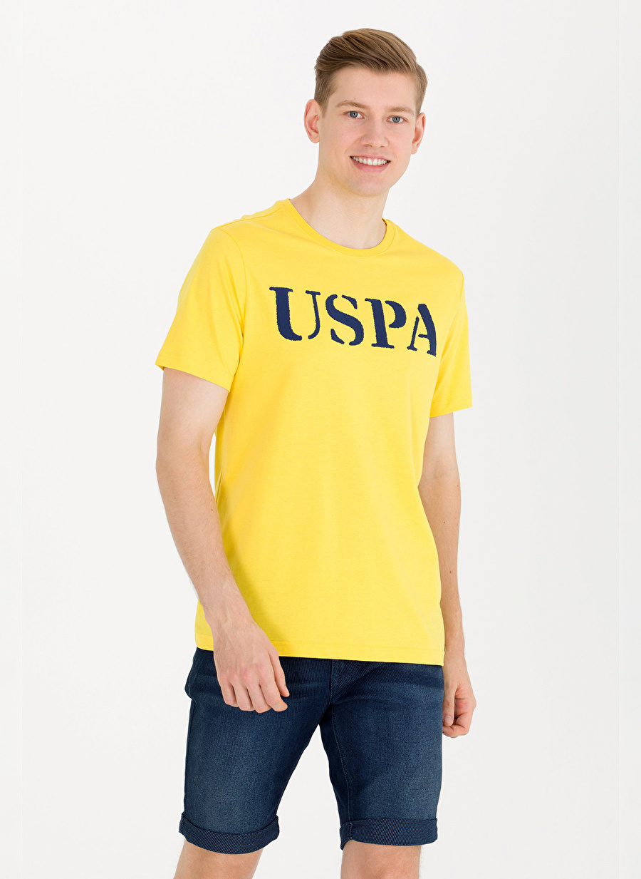 U.S. Polo Assn. Koyu Sarı Erkek Regular Fit T-Shirt GEARTIY023