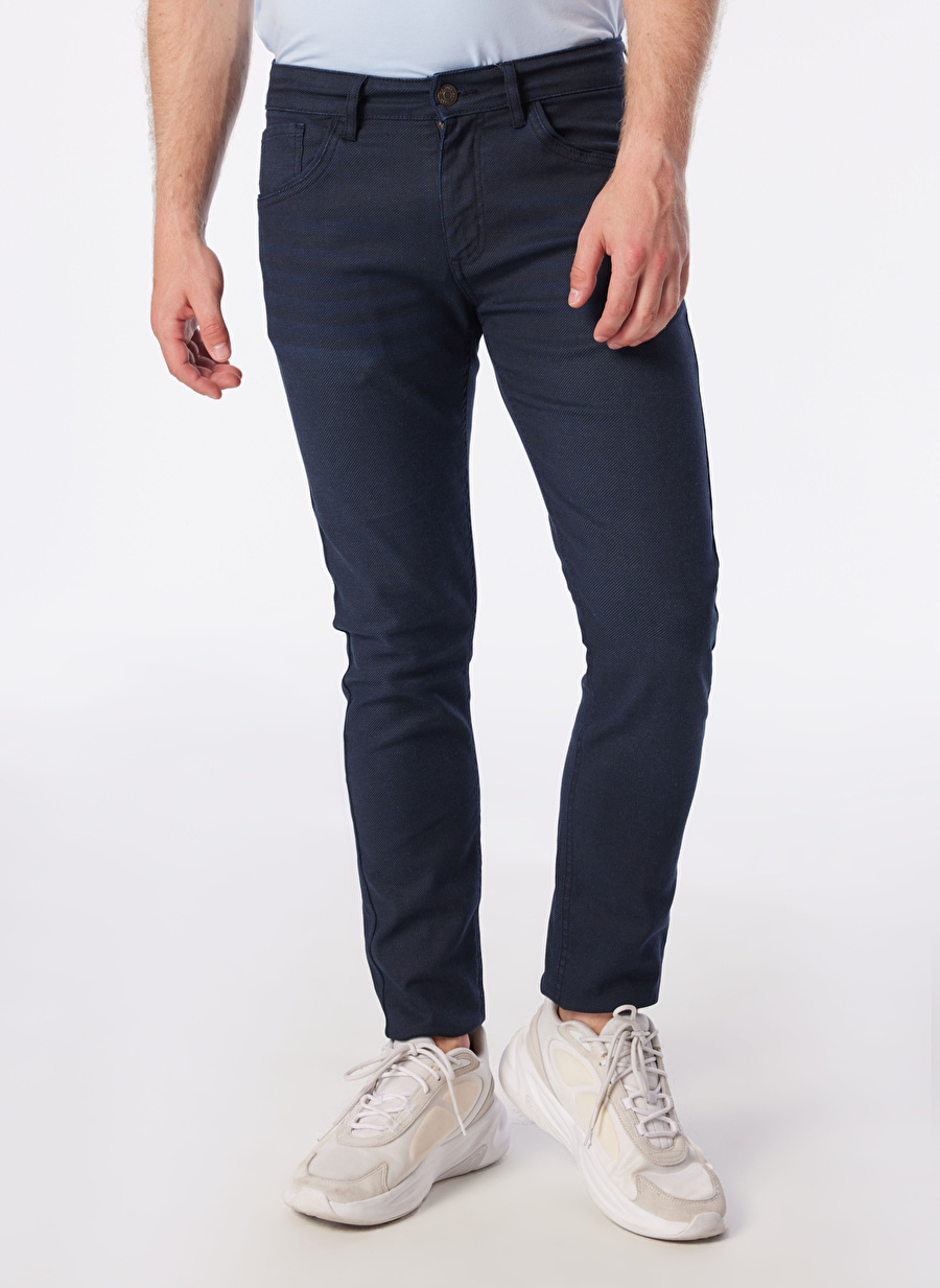 U.S. Polo Assn. Normal Bel Normal Paça Slim Fit Lacivert Erkek Denim Pantolon LORT24Y-NAVY_1