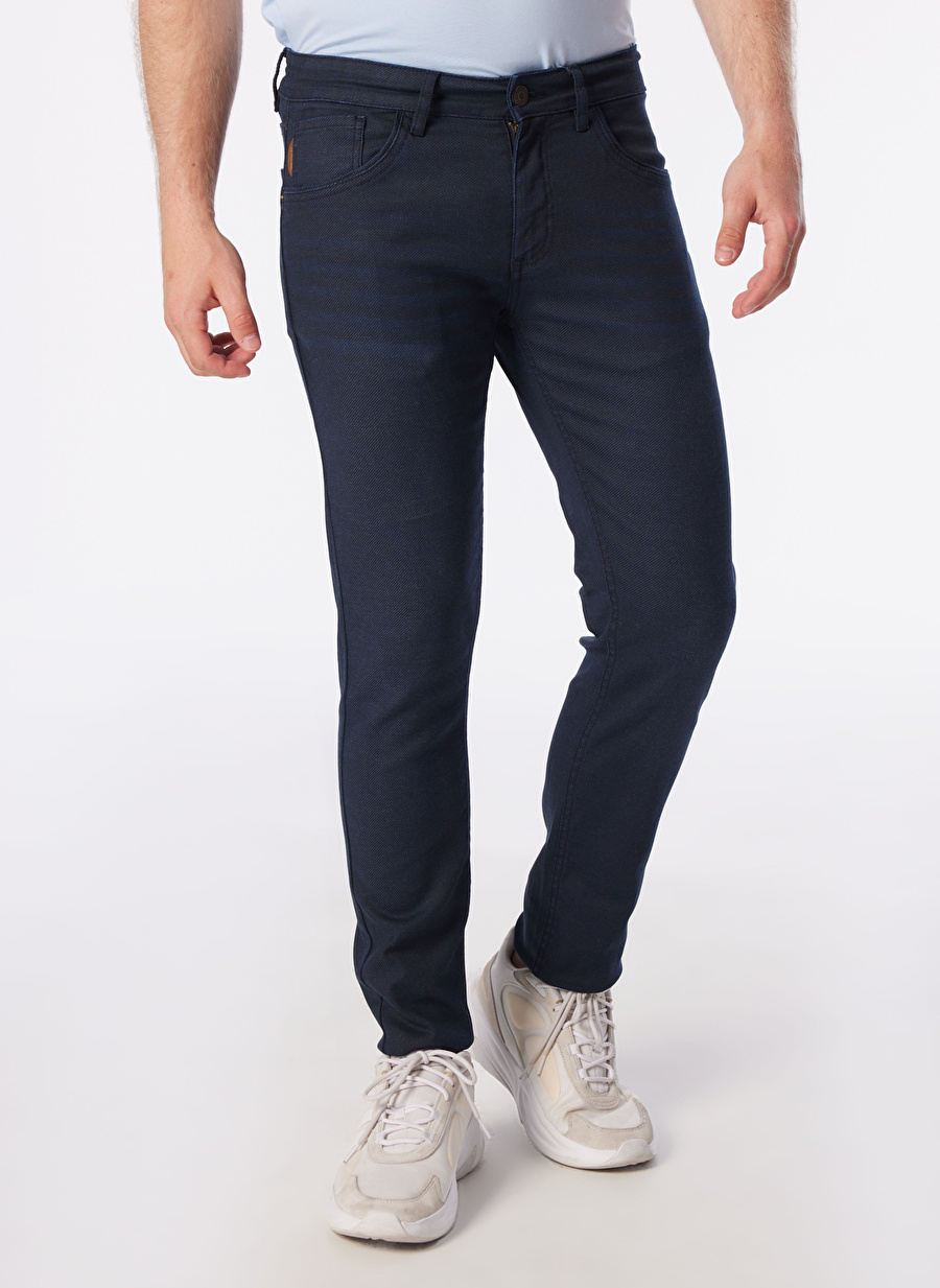 U.S. Polo Assn. Normal Bel Normal Paça Slim Fit Lacivert Erkek Denim Pantolon LORT24Y-NAVY_2