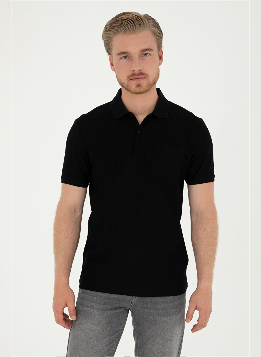 U.S. Polo Assn. Siyah Erkek Polo T-Shirt REZI