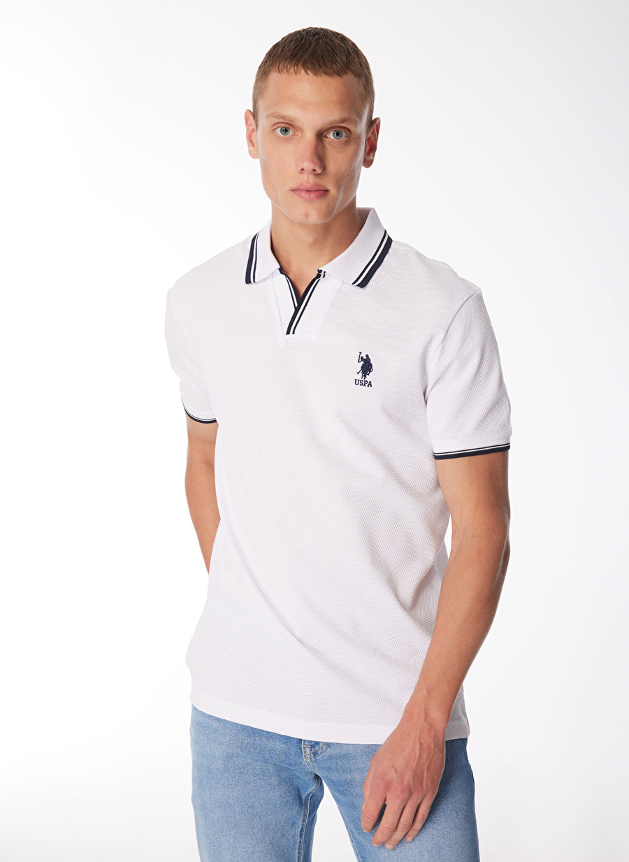 U.S. Polo Assn. Beyaz Erkek Polo T-Shirt TERNIIY024