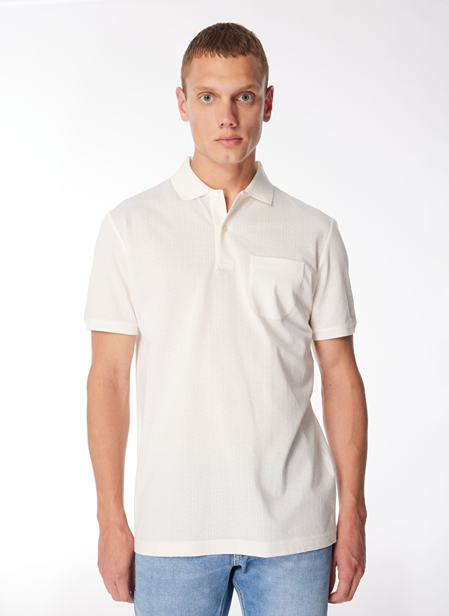 U.S. Polo Assn. Ekru Erkek Regular Fit T-Shirt TEGA