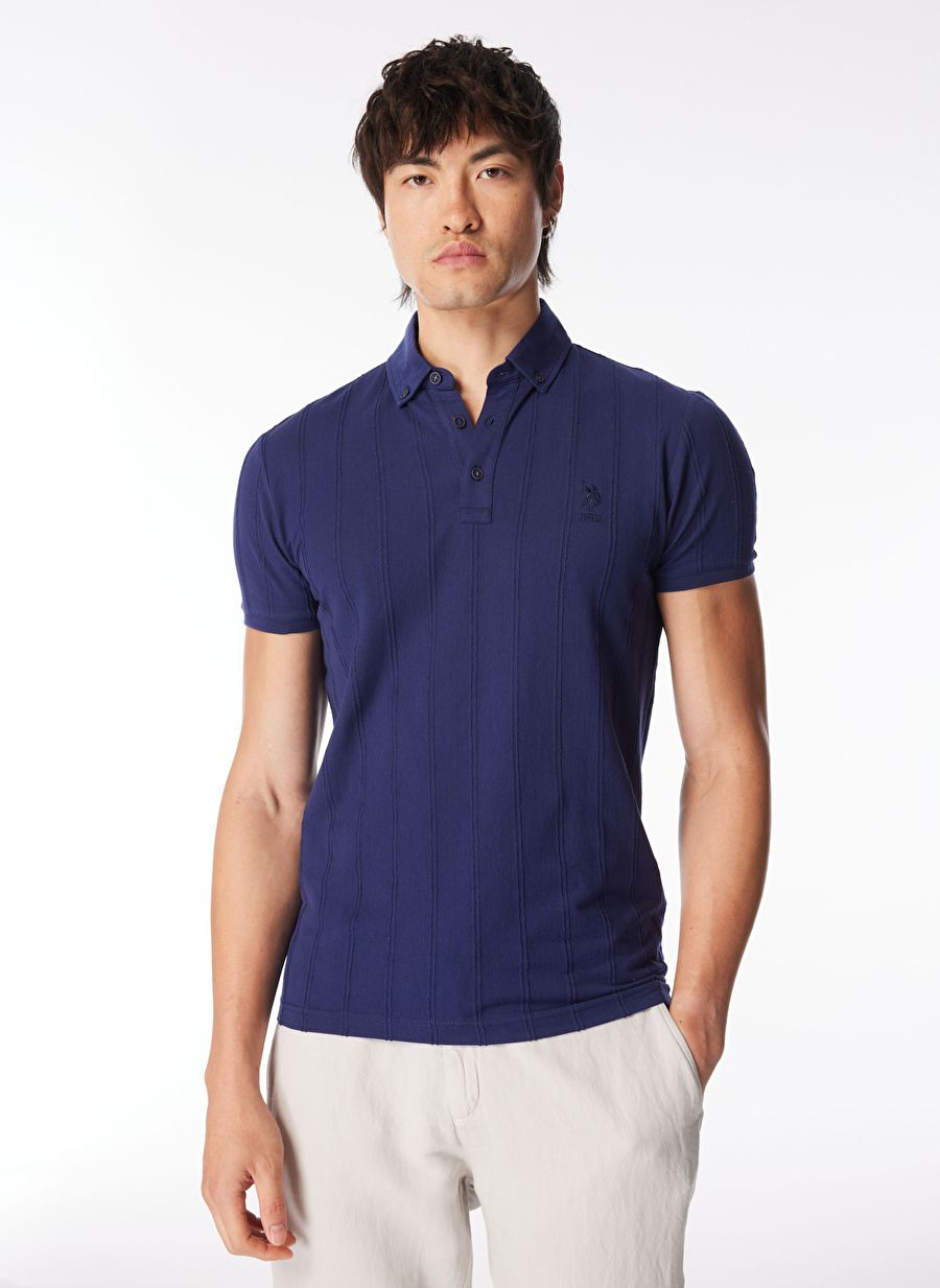 U.S. Polo Assn. Lacivert Erkek Slim Fit T-Shirt TEGAS