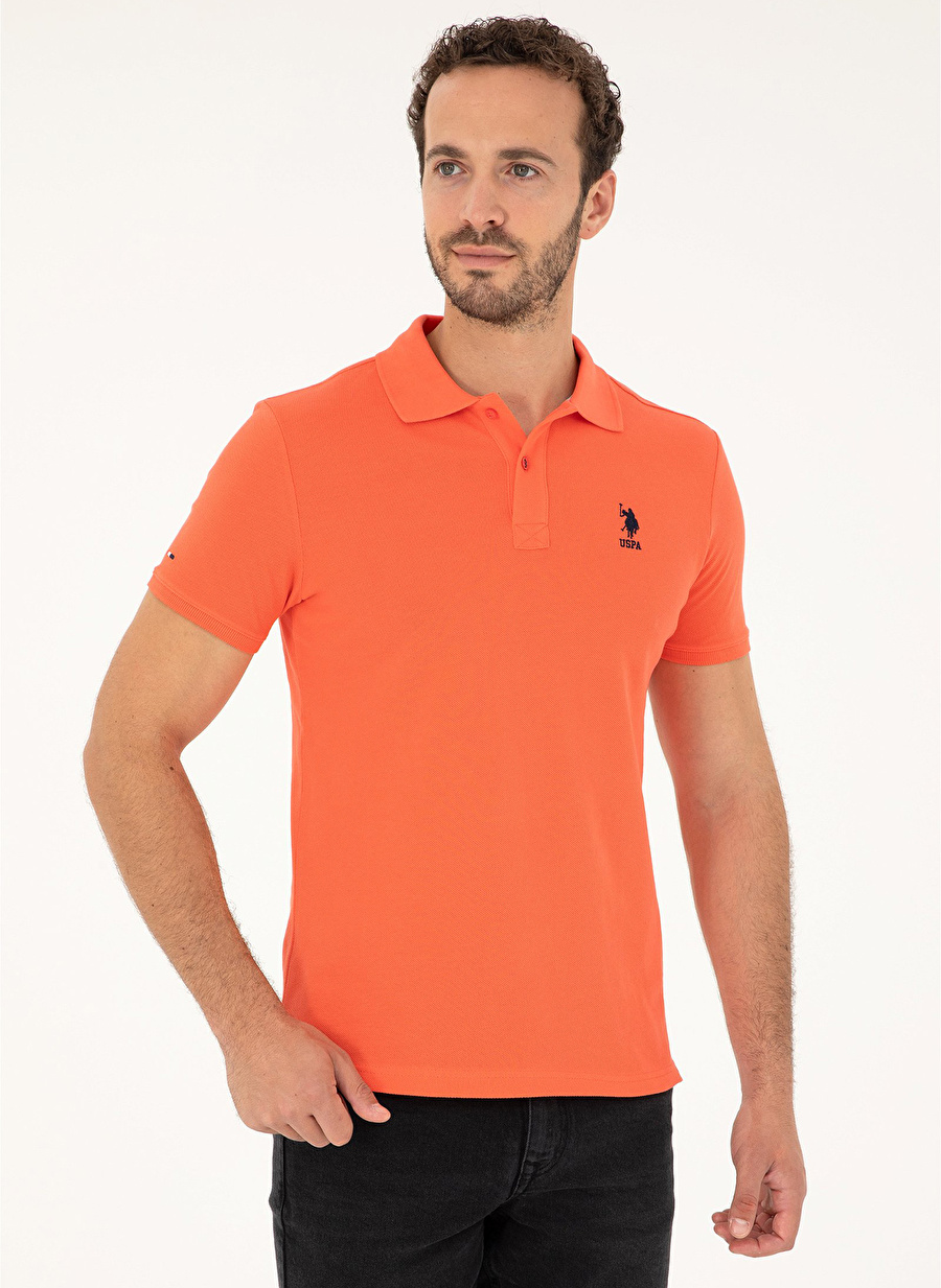 U.S. Polo Assn. Nar Çiçeği Erkek Slim Fit T-Shirt TP04IY024