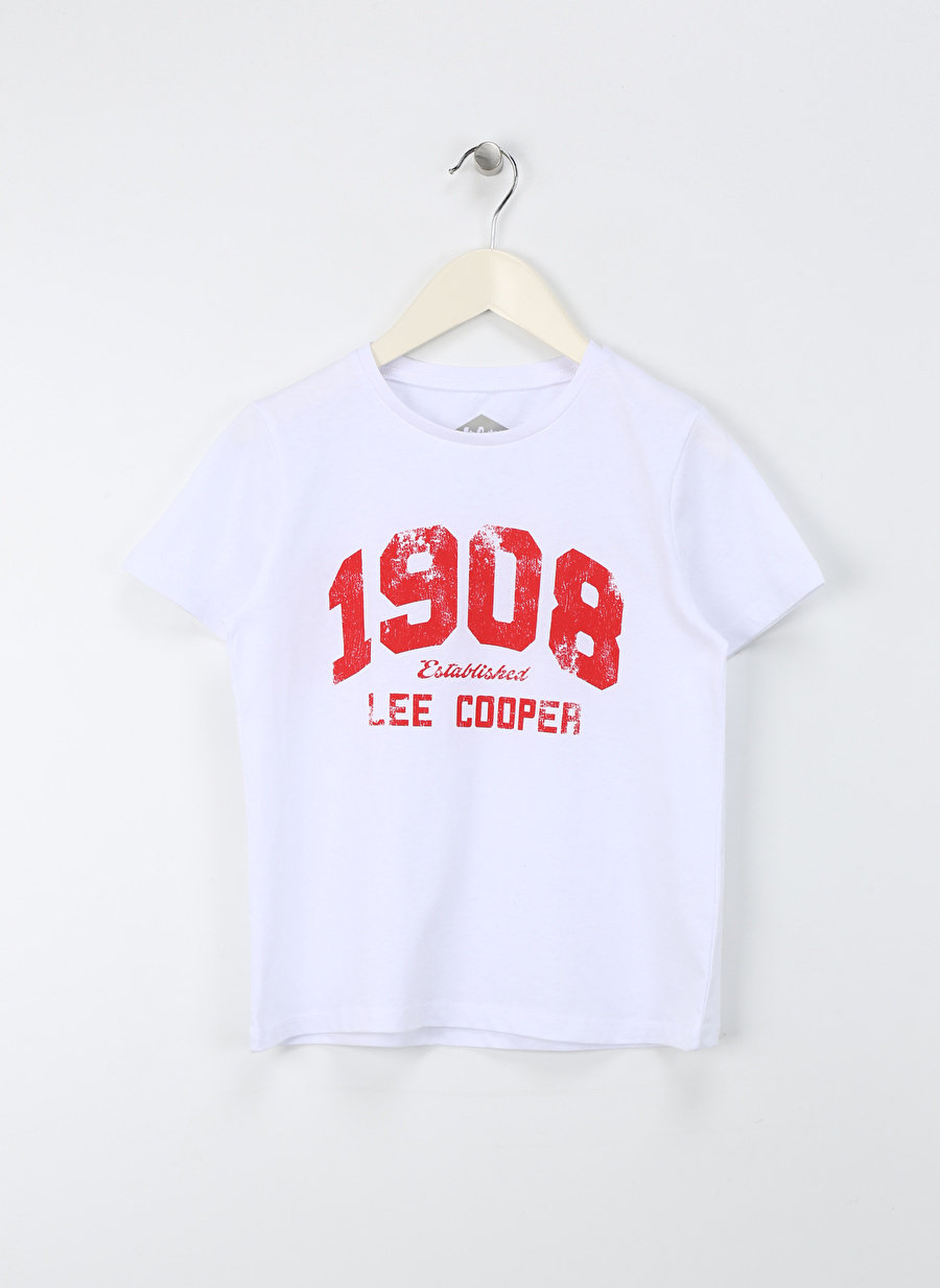 Lee Cooper Baskılı Beyaz Erkek Çocuk T-Shirt 242 LCB 242003 LEGOS BEYAZ