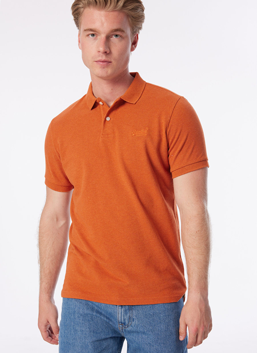 Superdry Düz Turuncu Erkek Polo T-Shirt M1110343A5EY_CLASSIC PIQUE POLO