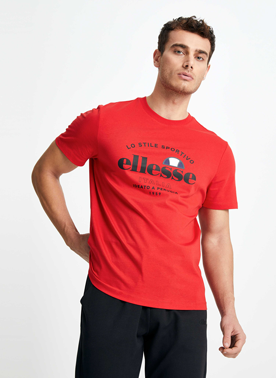 Ellesse Kırmızı Erkek Bisiklet Yaka T-Shirt EM141-RD