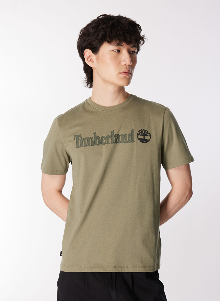 Timberland Haki Erkek Bisiklet Yaka Standart Fit Baskılı T-Shirt TB0A5UPQ5901_Short Sleeve Tee