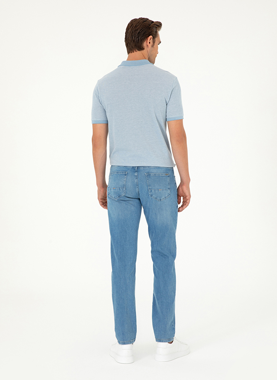 Pierre Cardin Normal Bel Normal Paça Straight Mavi Erkek Denim Pantolon KENDAL_3