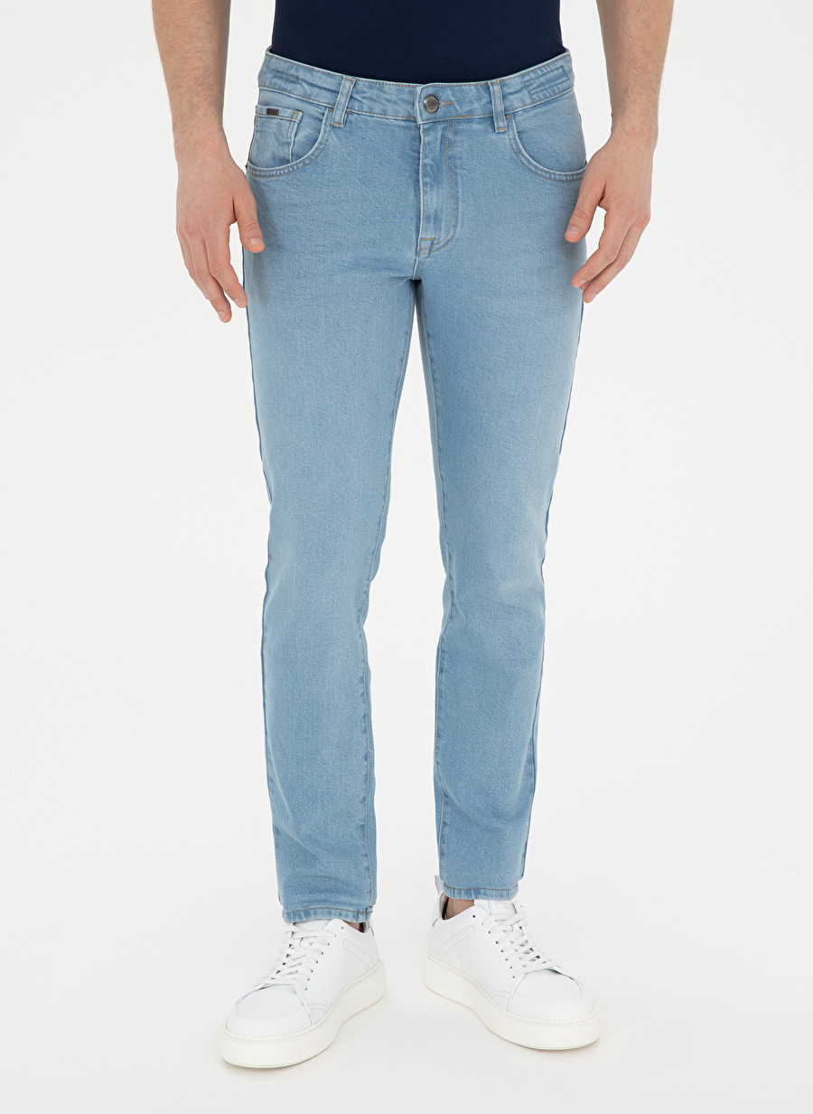 Pierre Cardin Normal Bel Normal Paça Slim Fit Açık Mavi Erkek Denim Pantolon PIANE_1