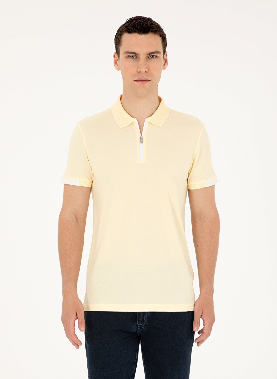 Pierre Cardin Düz Limon Erkek Polo T-Shirt MARIA