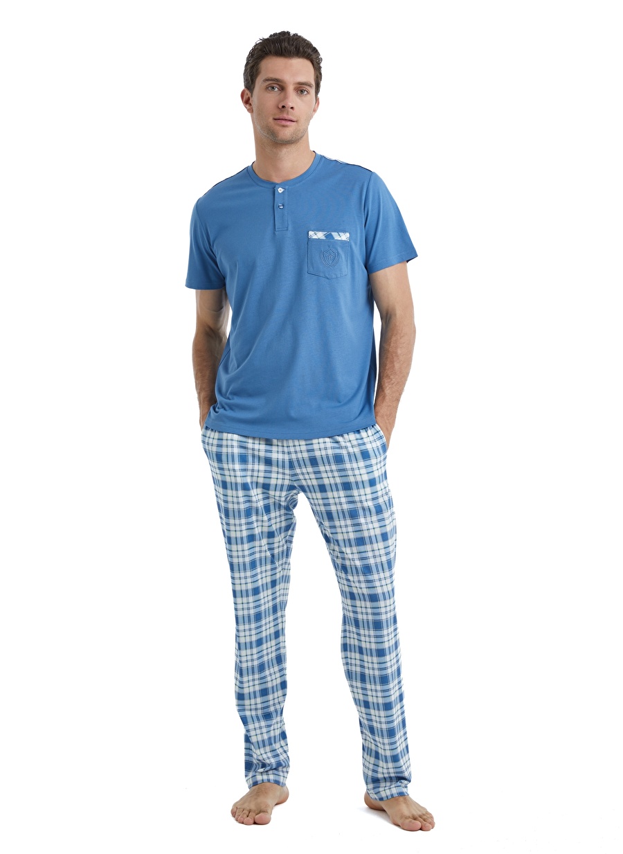 Blackspade Mavi Erkek Pijama Takımı 40521