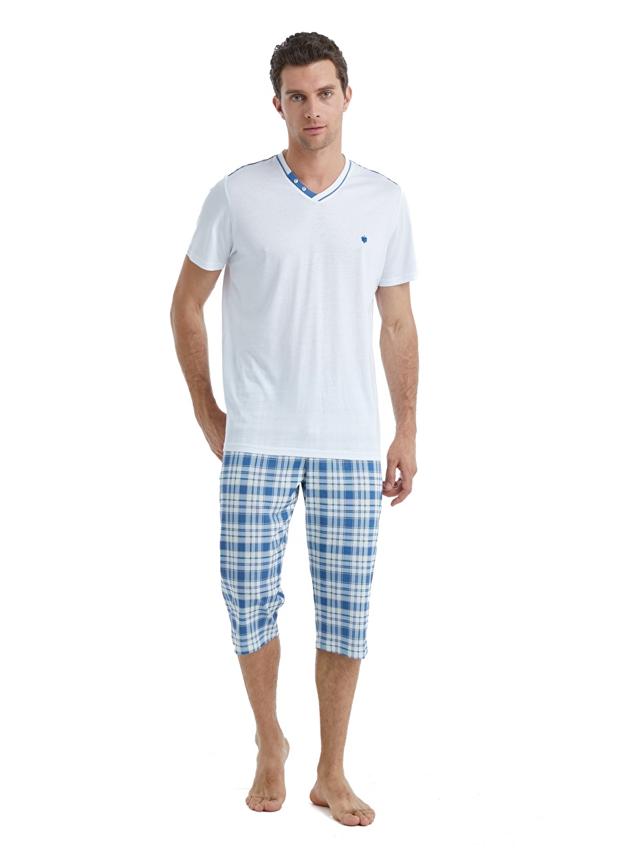 Blackspade Beyaz Erkek Pijama Takımı 40520