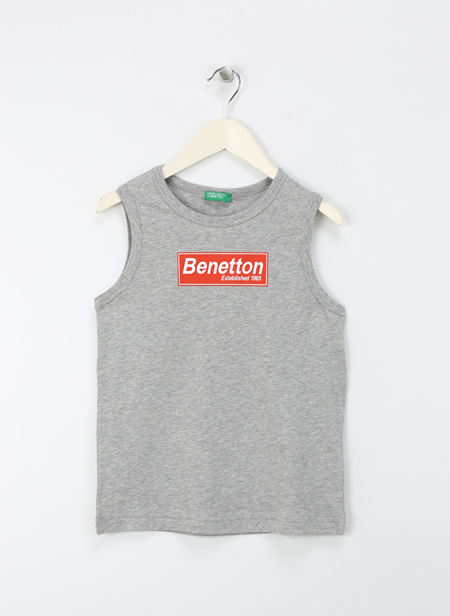 Benetton Gri Melanj Erkek Çocuk Atlet 3I1XCH01G