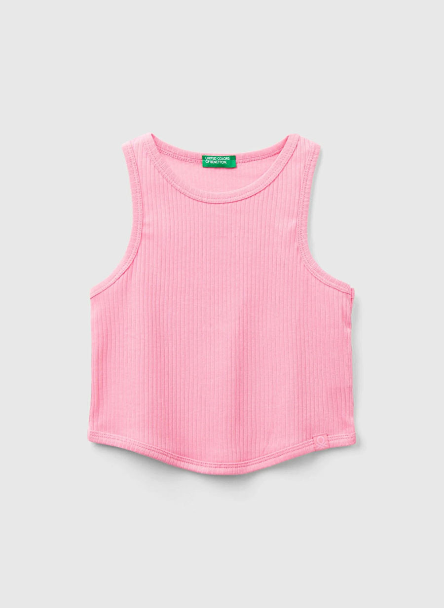 Benetton Pembe Kız Çocuk Atlet 31H3CH01F