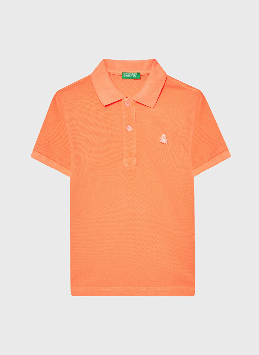 Benetton Turuncu Erkek Çocuk Polo T-Shirt 3089C300R