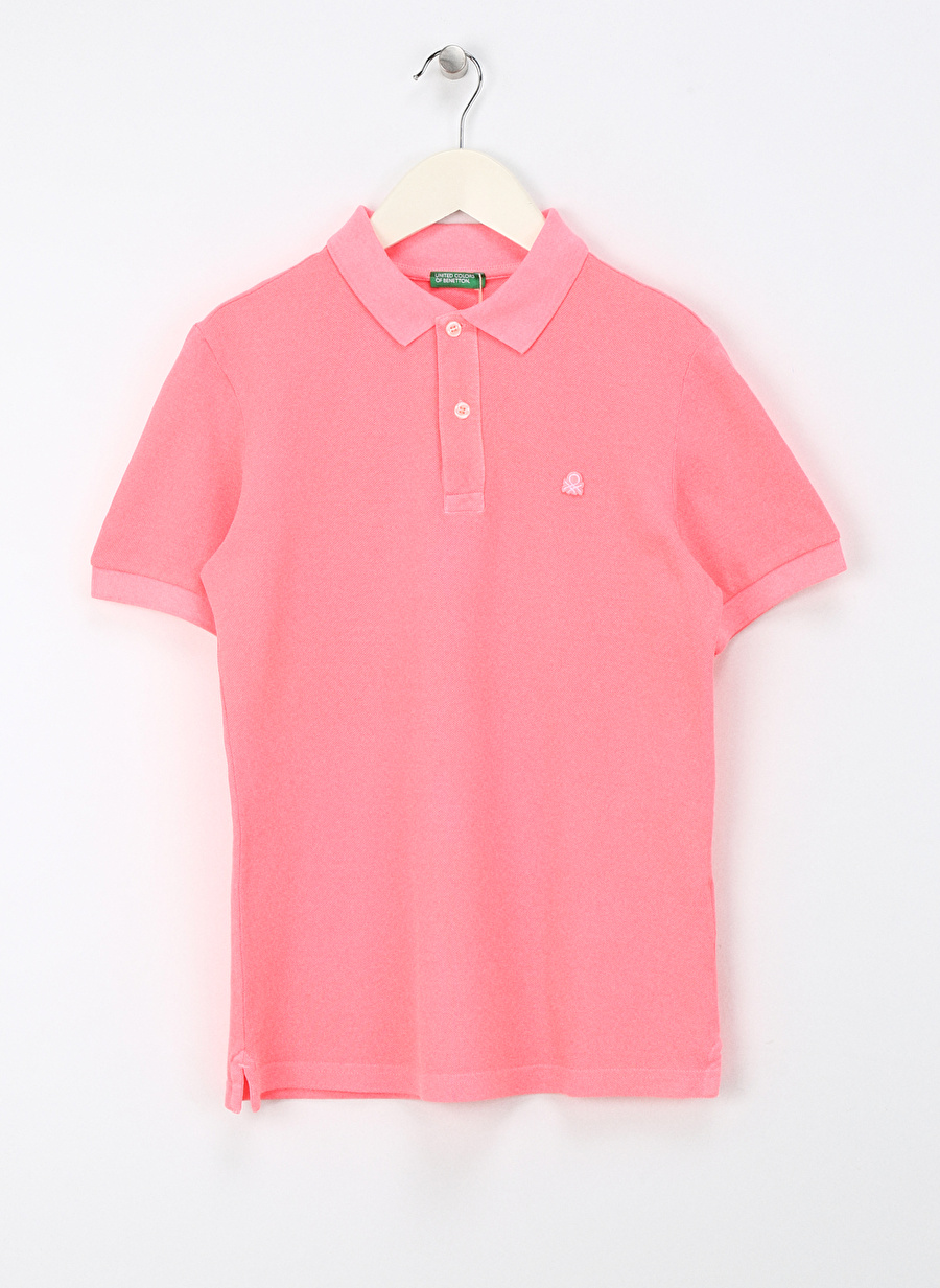 Benetton Pembe Erkek Polo T-Shirt 3089C300R