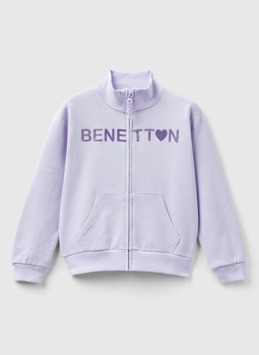 Benetton Kız Çocuk Lila Sweatshırt 3J68C503O