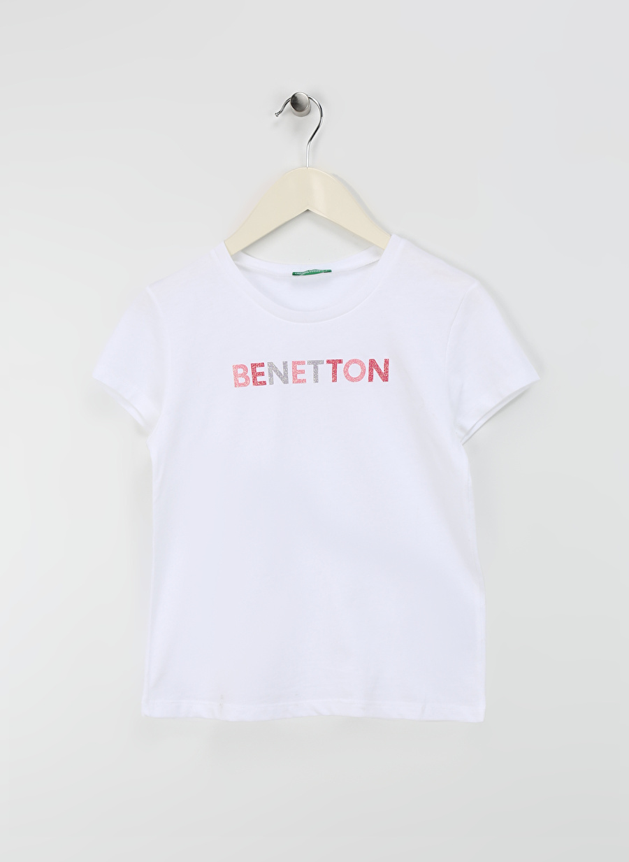 Benetton Beyaz Kız Çocuk T-Shirt 3I1XC10H8