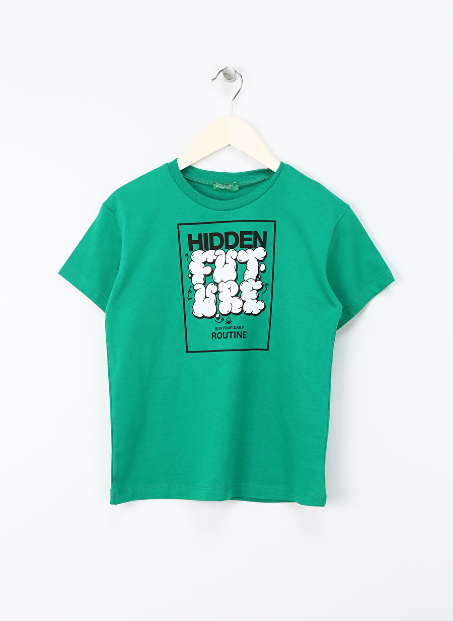 Benetton Yeşil Erkek Çocuk T-Shirt 3I1XC10IT